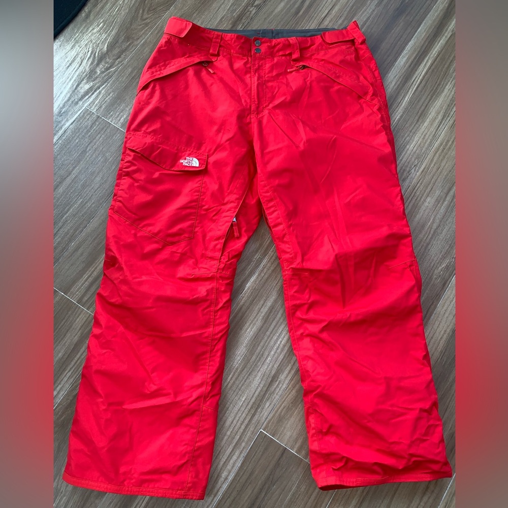 North Face Mens Red Ski Snow Pants Suit Bibs Snowboard Winter Pant Guys XXL